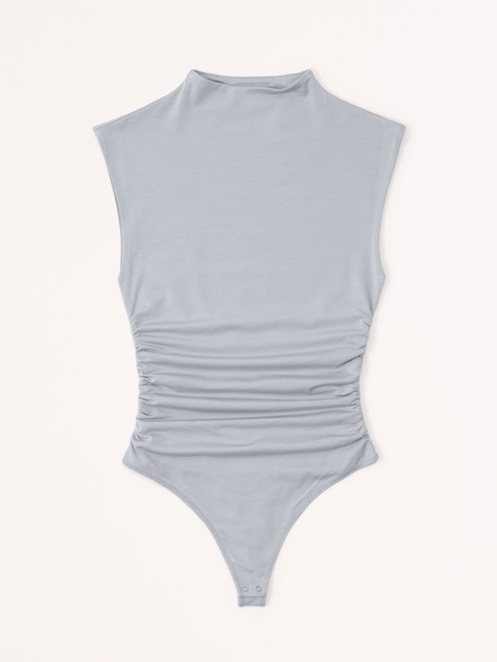 Abercrombie & Fitch Cotton-Modal Ruched Shell Bodysuit